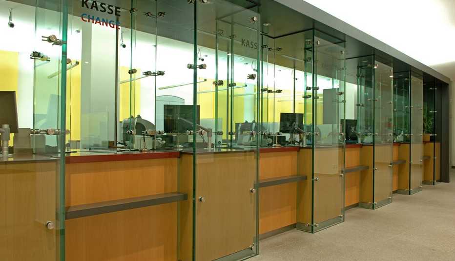 bank teller windows