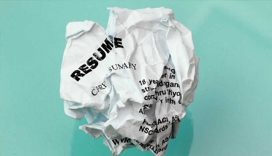 A crumpled sheet of paper