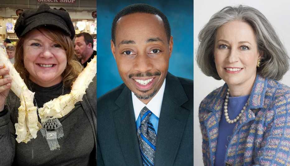 composite of three small business owner photos from left to right  are midgi moore  derrick wilson and dede gotthelf