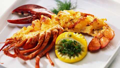 Langosta al Gratin con limón