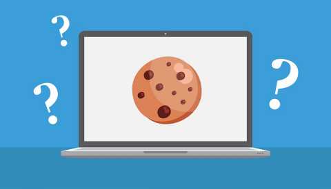 una galleta en la pantalla de una computadora