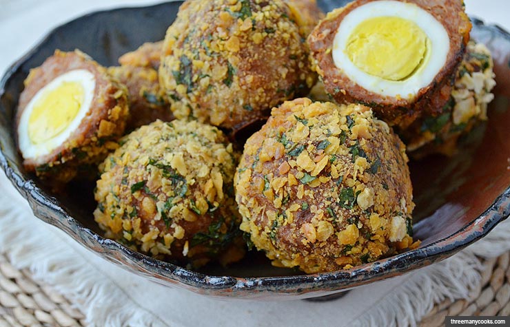 Huevos con salchicha de pollo, Receta de Pam Anderson