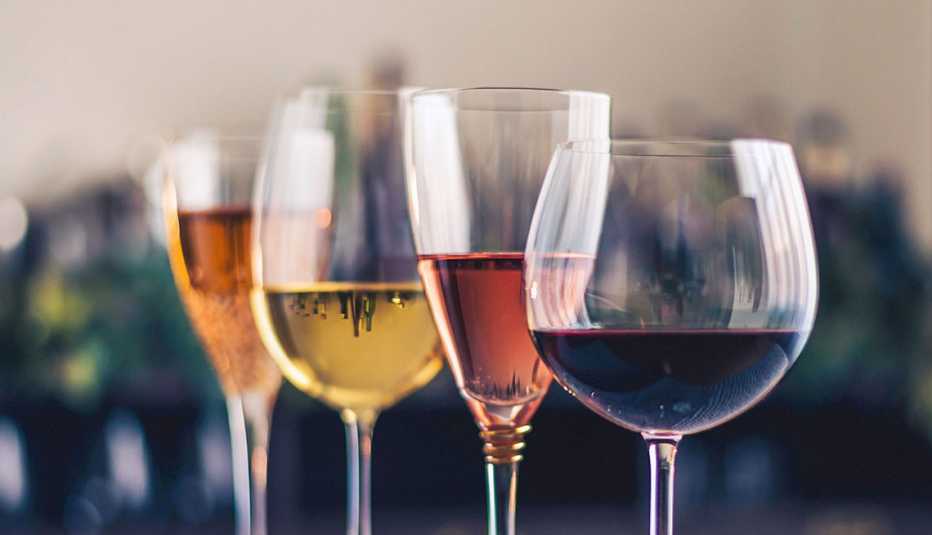 Copas con vino