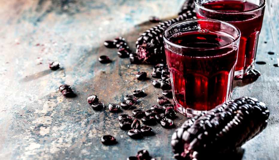 Chicha morada y mezcal