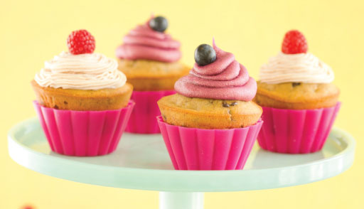 Cupcakes sobre una bandeja
