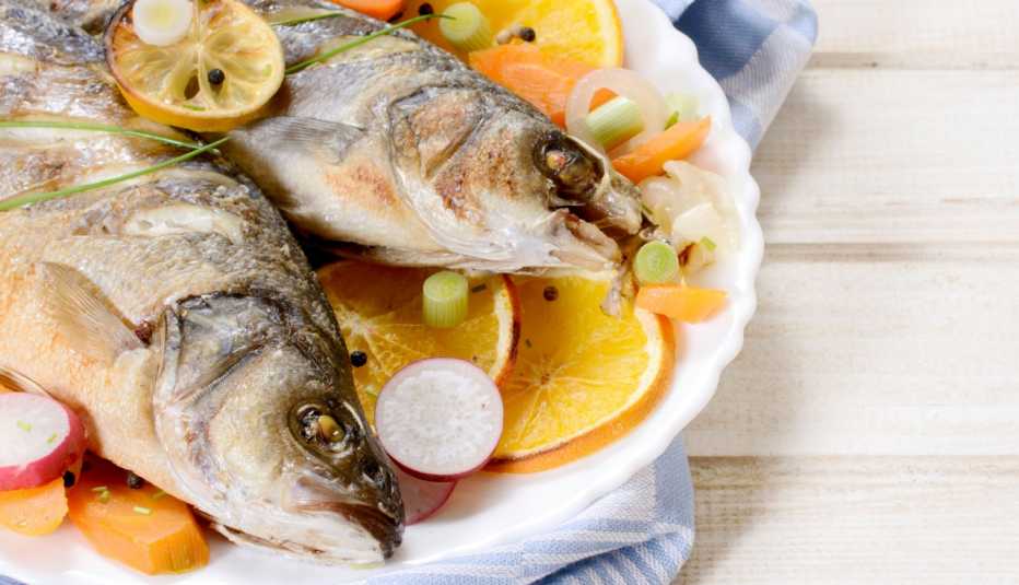 Pescaco en un plato