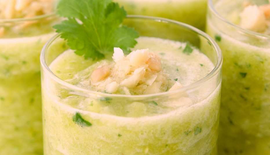 Gazpacho tropical de piña