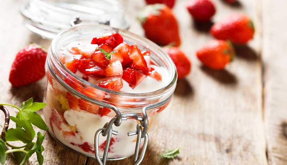Mascarpone con bayas 
