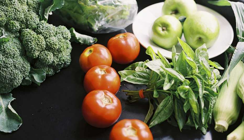 Frutas y vegetales agrupados Frutas y vegetales