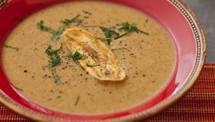 Sopa de plátanos maduros Sopa de plátanos maduros