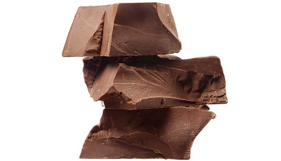 Trozos de chocolate negro