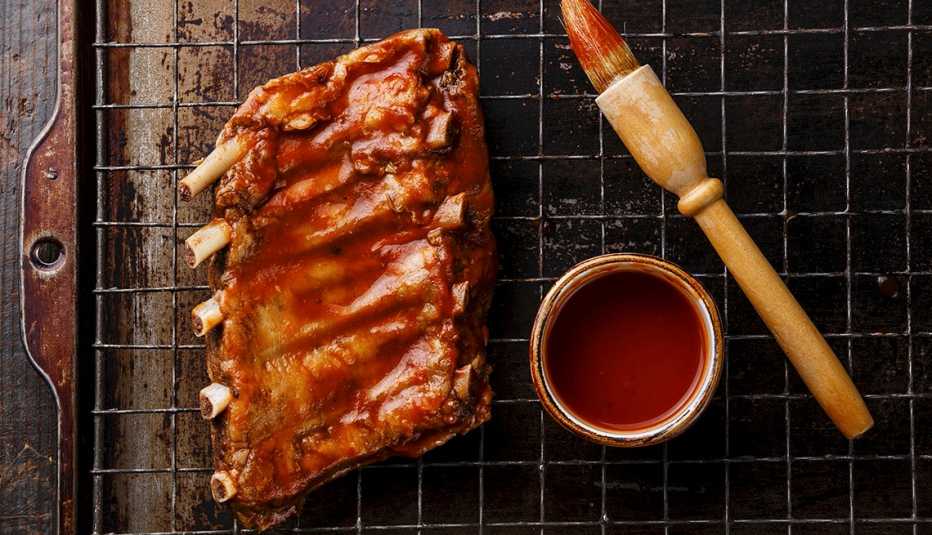 Costillas de cerdo con BBQ Costillas de cerdo con BBQ