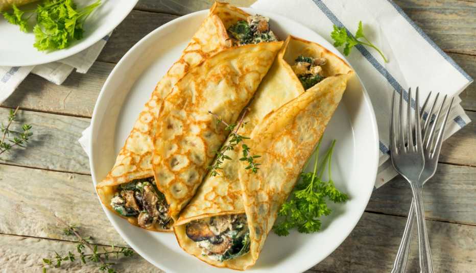 Crepas de cuitlacoche Crepas de cuitlacoche