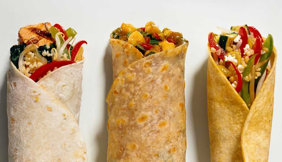 Burritos de vegetales Burritos de vegetales