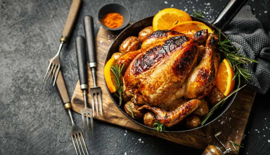 Pollo asado con cítricos