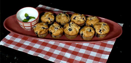 Muffins de arándanos