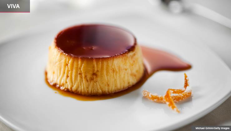 Plato con flan