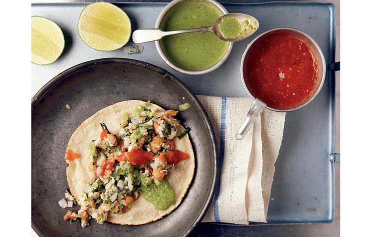 Tacos de salpicón de pescado