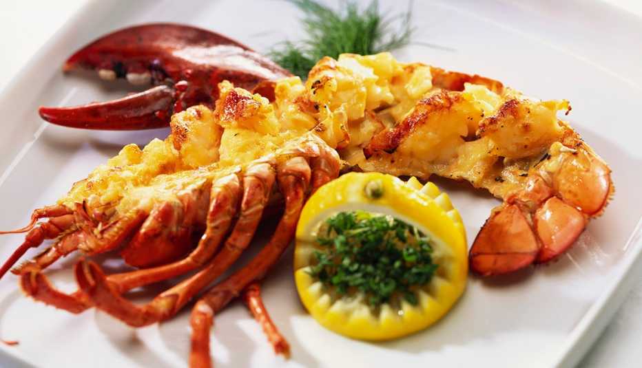 Langosta al Gratin con limón Langosta al Gratin con limón