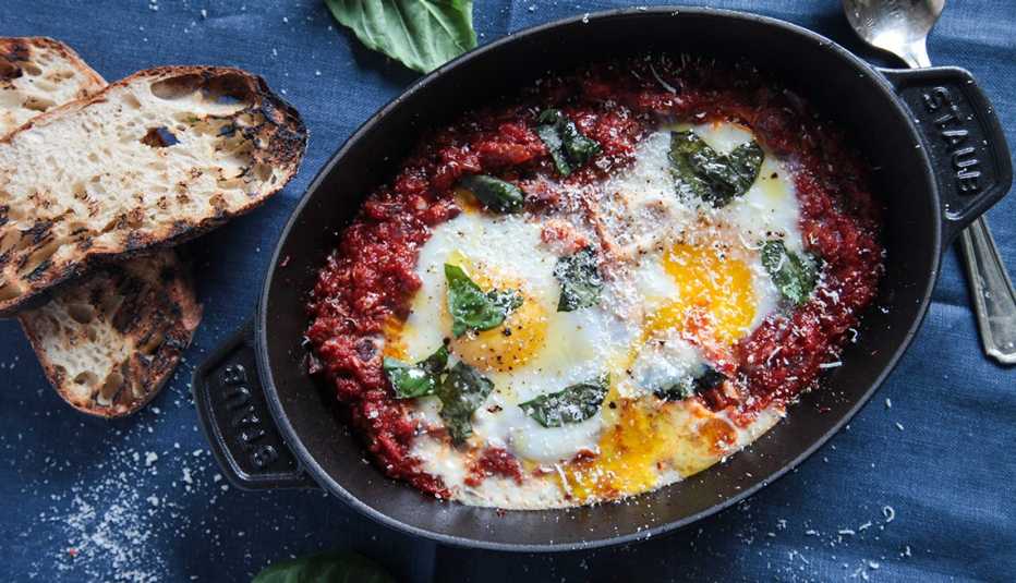Huevos en un sartén