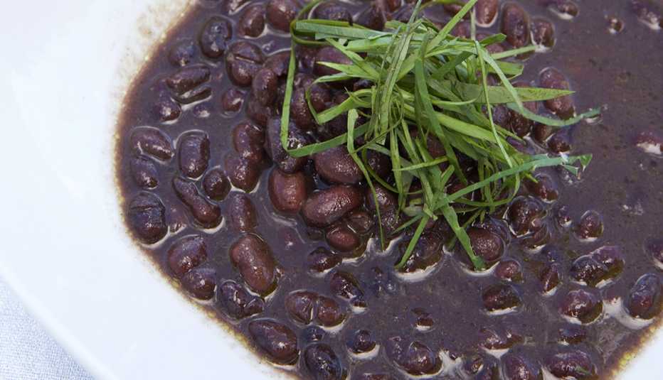 Plato con frijoles