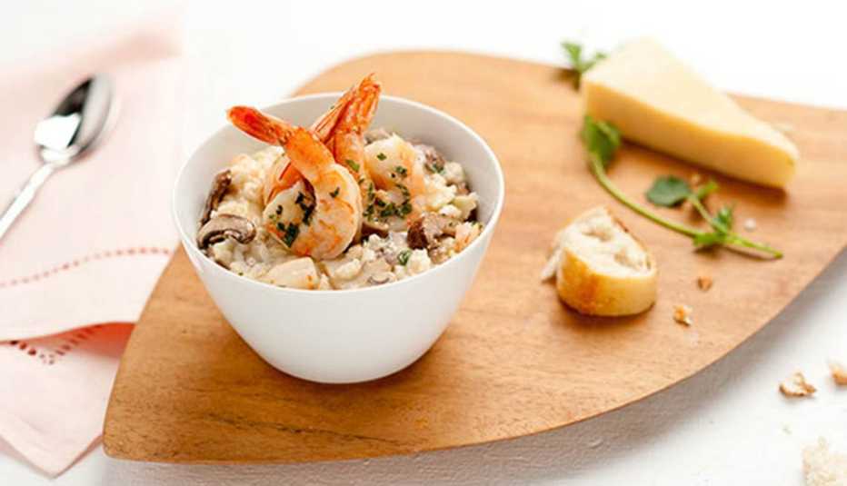 Risotto Amoroso Con Camarones
