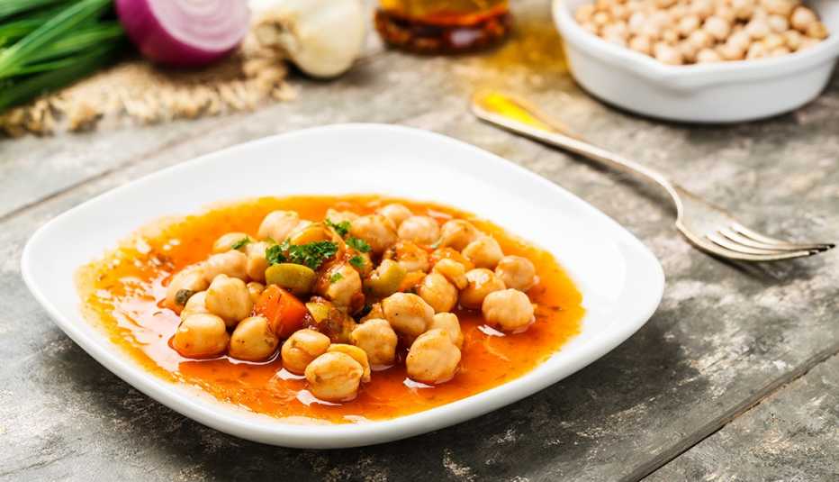 Ensalada de garbanzos ahumados