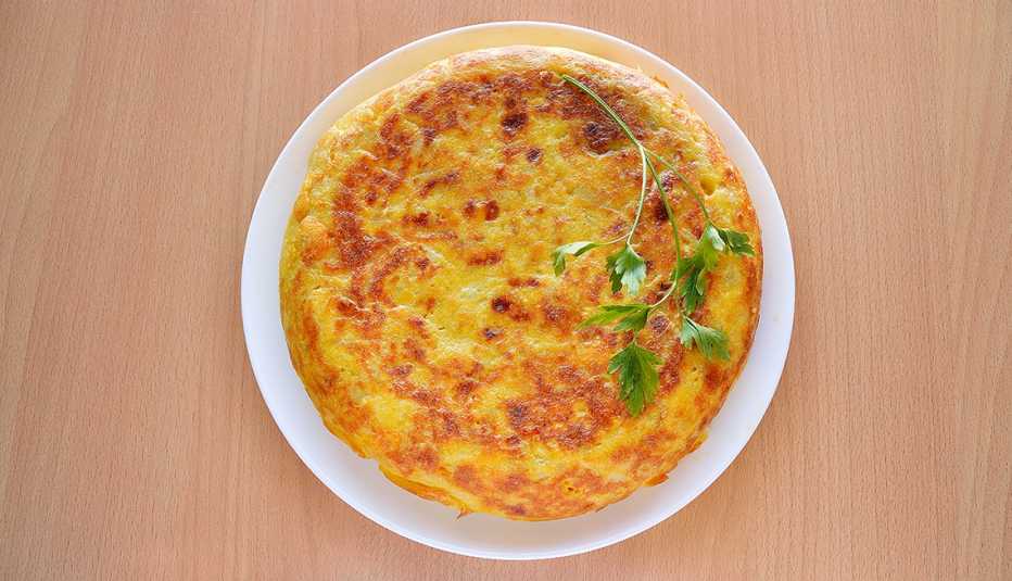 Tortilla de batata y chorizo