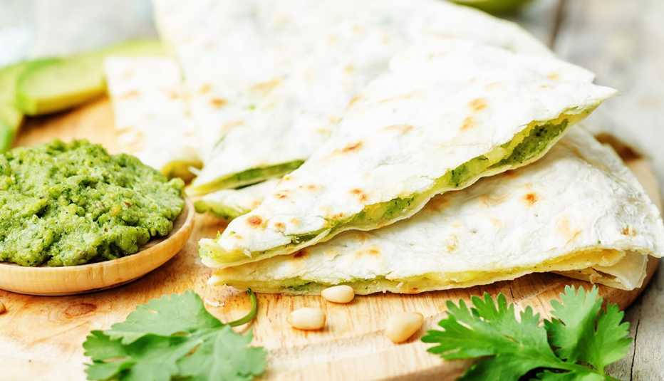 Quesadilla de guacamole