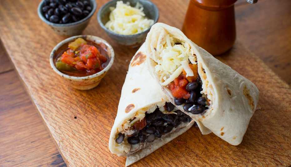 Burrito de queso y frijoles