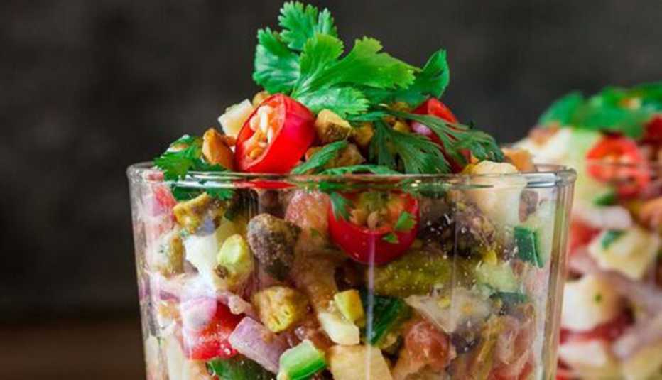 Ceviche de pistachos