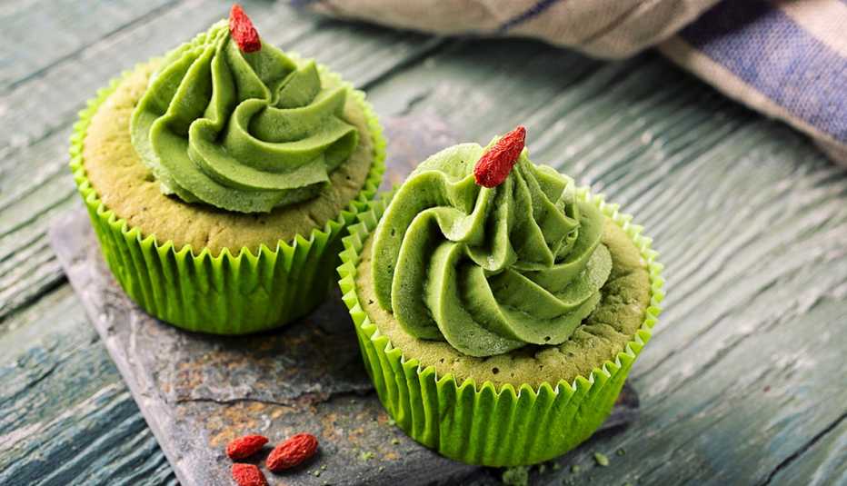 Cupcakes de matcha Cupcakes de matcha