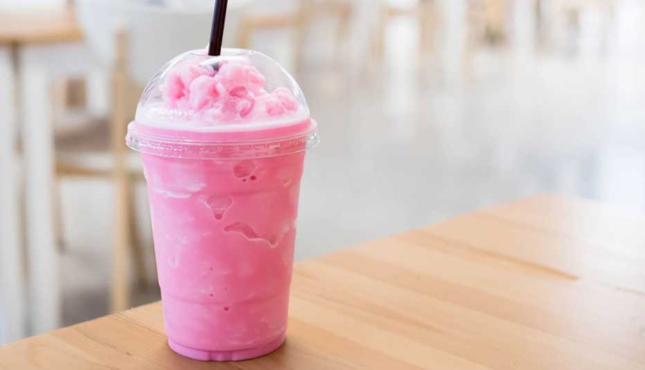 Frappe de fresas y jengibre