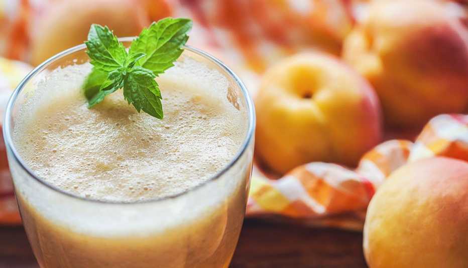 Batido de jengibre albaricoque y lima