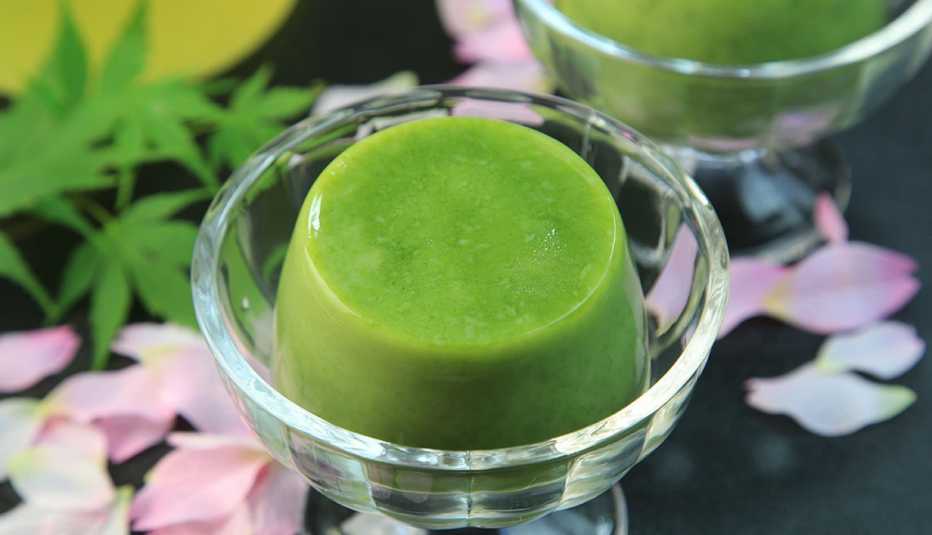 Tembleque de matcha
