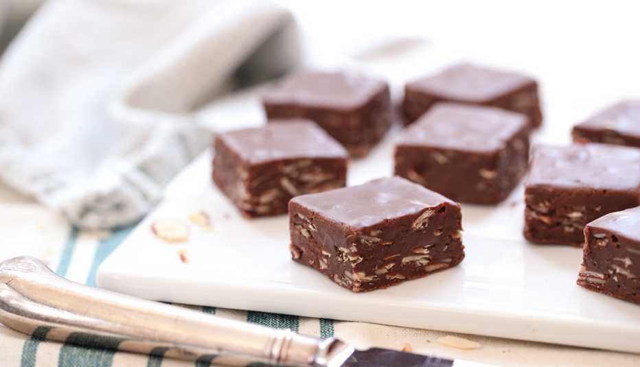Fudge picante con almendras