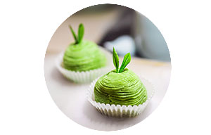 Besitos de matcha