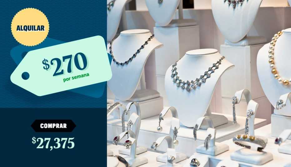 Mostrador con joyas