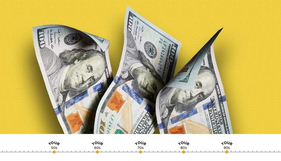 3 billetes de 100 dólares