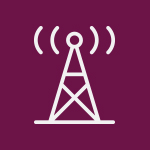 Ícono de una torre repetidora de telefonía móvil. Ícono de una torre repetidora de telefonía móvil.