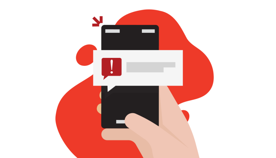 Alertas en la pantalla de un teléfono - La Red contra el Fraude, de AARP