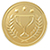 Ilustración de una medalla de oro. Ilustración de una medalla de oro.