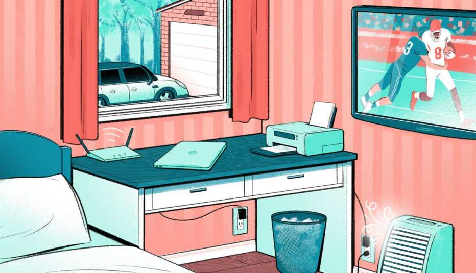 Ilustración de un cuarto