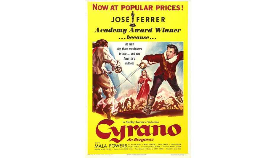 Afiche de Cyrano con el actor José Ferrer