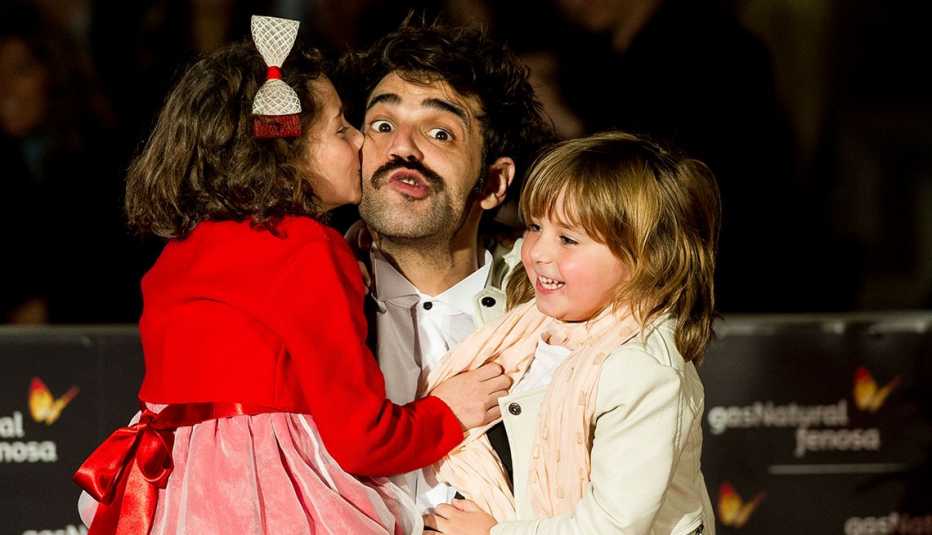 La actriz Laia Artigas, el actor David Verdaguer y actriz Paula Robles durante la premier 'Verano 1993', en Málaga, 2017