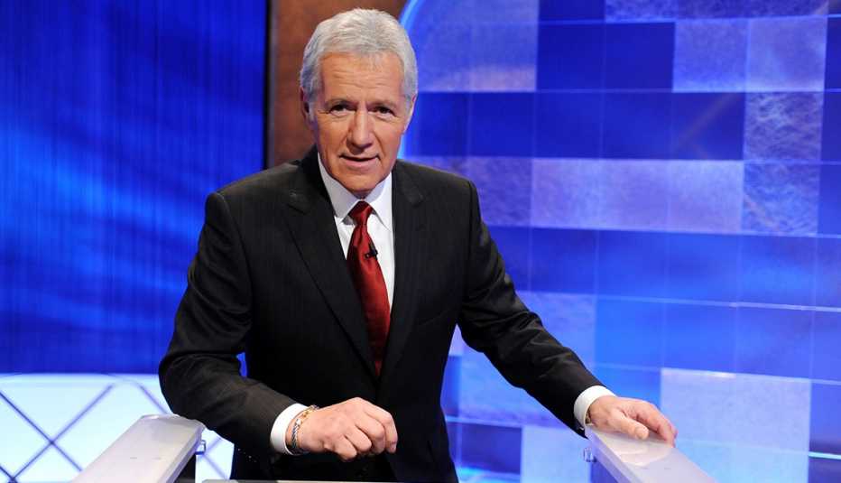 El presentador Alex Trebek. El presentador Alex Trebek.