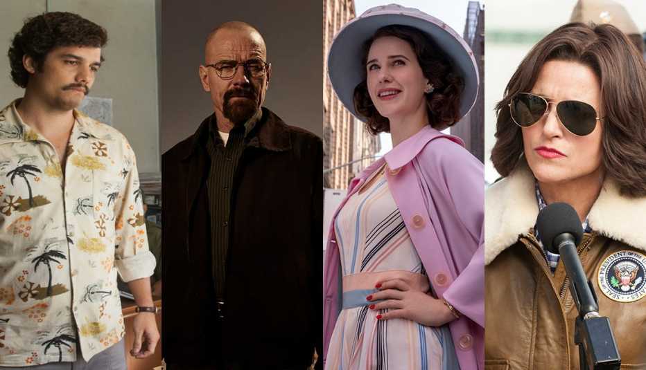 Narcos, Breaking Bad, The Marvelous Mrs. Maisel, Veep