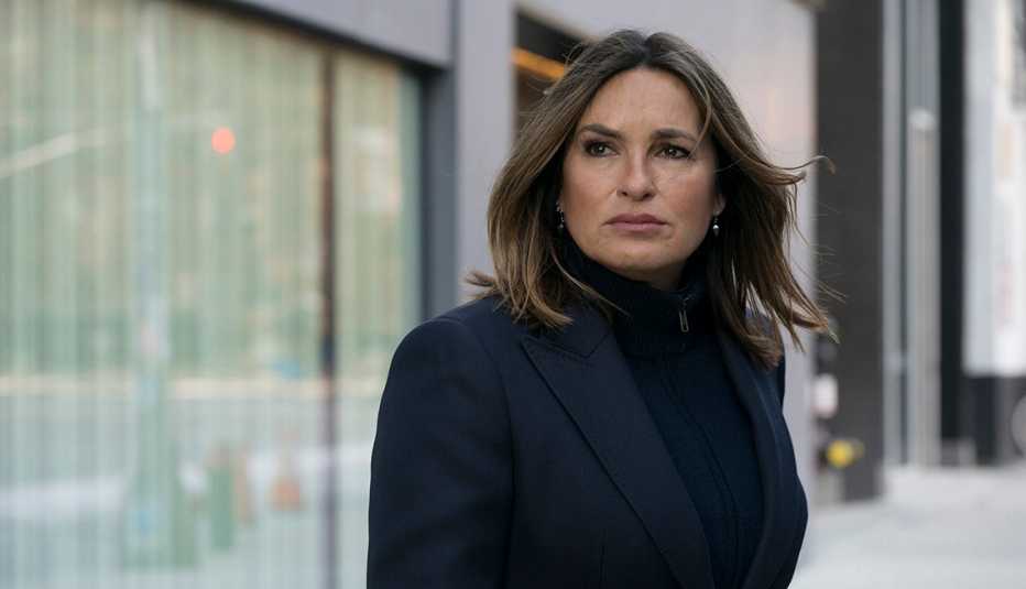 Mariska Hargitay como la capitana Olivia Benson en el show de NBC La ley y el orden, Unidad de víctimas.