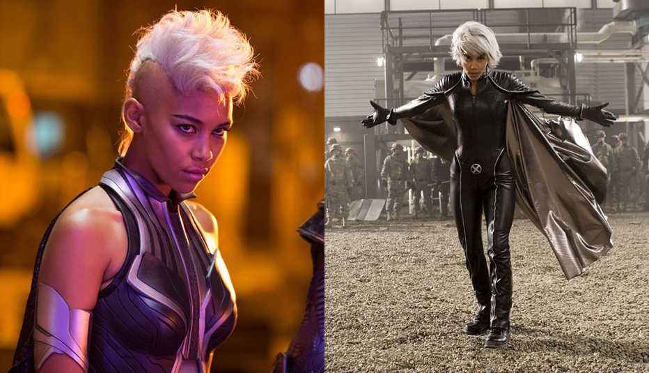 Alexandra Shipp (izquierda) y Halle Berry como Storm. Alexandra Shipp (izquierda) y Halle Berry como Storm.