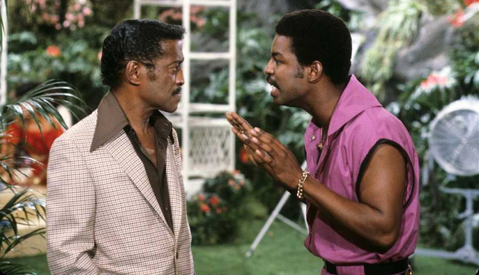 Sammy Davis Jr. (izquierda) y LeVar Burton en "Fantasy Island".